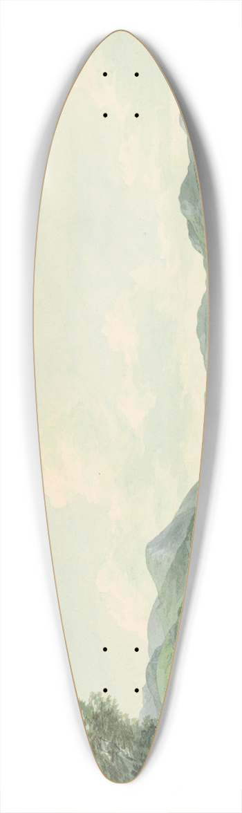 John Warwick Smith - Lake Windermere from Rawlinsons Nab, looking down the lake 39.3 inch art pintail longboard deck