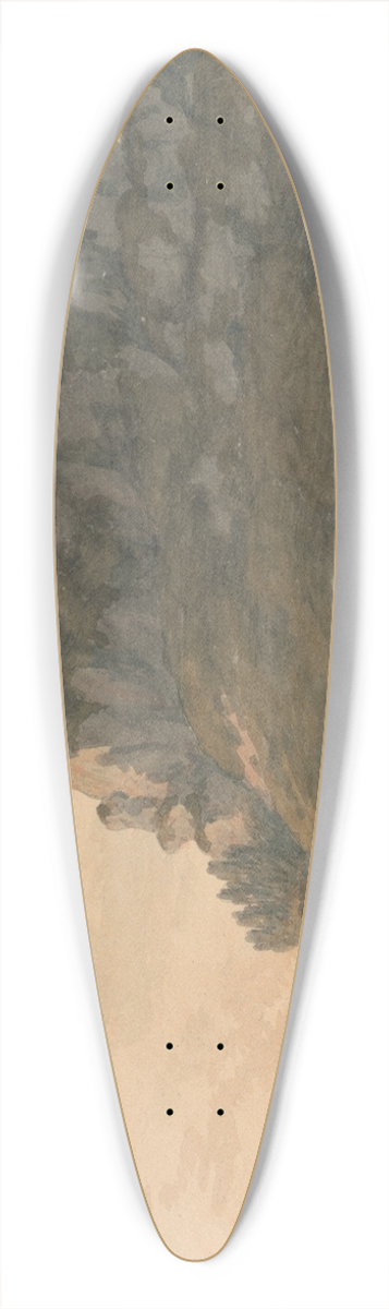 John Warwick Smith - Saint Michaels Mount, Cornwall 39.3 inch art pintail longboard deck