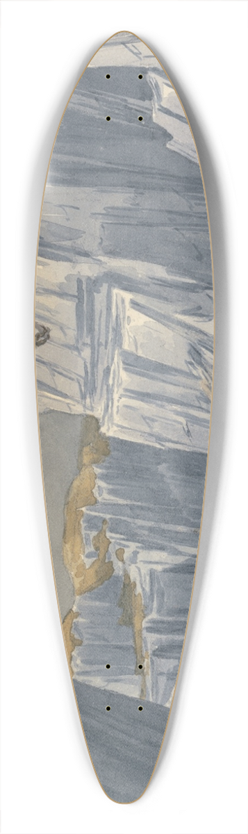 John Warwick Smith - The Slate Quarries at Bron Llwyd 39.3 inch art pintail longboard deck