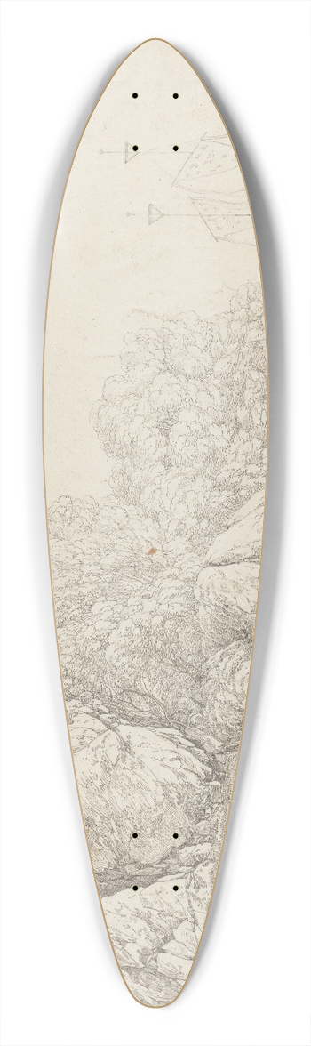 John Webber - View in Macao 39.3 inch art pintail longboard deck
