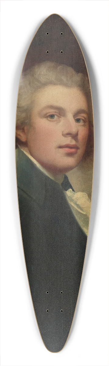 John Westbrooke Chandler - Portrait of the artist, half-length, holding a portfolio 39.3 inch art pintail longboard deck