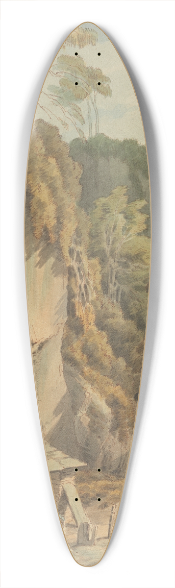 John White Abbott - Slate Quarry at Widecombe, Devon 39.3 inch art pintail longboard deck