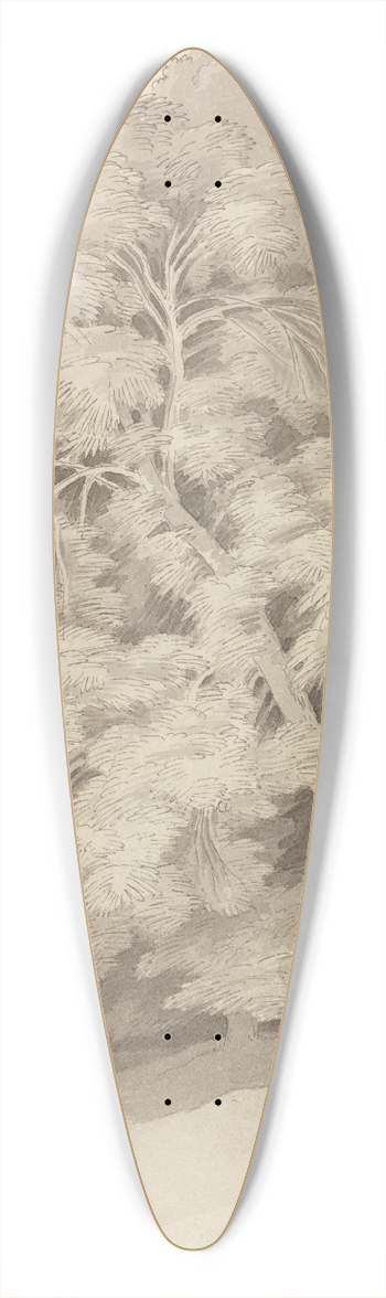 John White Abbott - Trees in a Wood 39.3 inch art pintail longboard deck