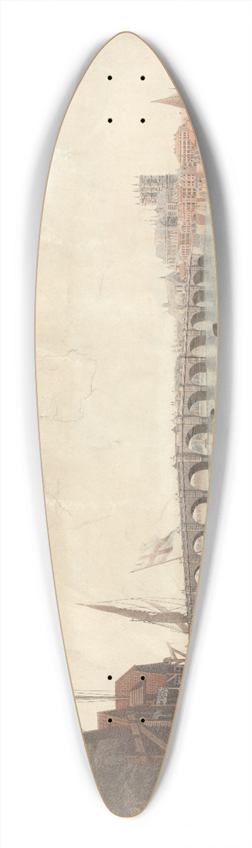 John William Edye - A View of Westminster Bridge, the Abbey, etc. 39.3 inch art pintail longboard deck