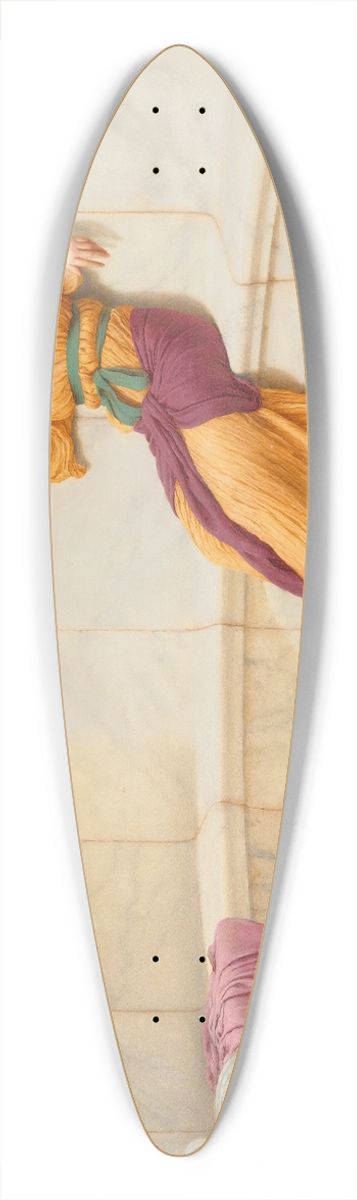 John William Godward - In the Prime of the Summertime (Reverie) 39.3 inch art pintail longboard deck