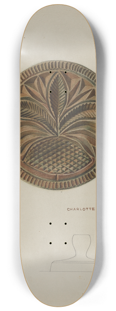 Charlotte Angus - Pa. German Butter Mold 8.25 inch art skate deck