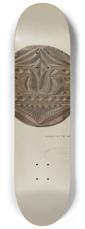 Charlotte Angus - Pa. German Butter Mold 8.25 inch art skate deck