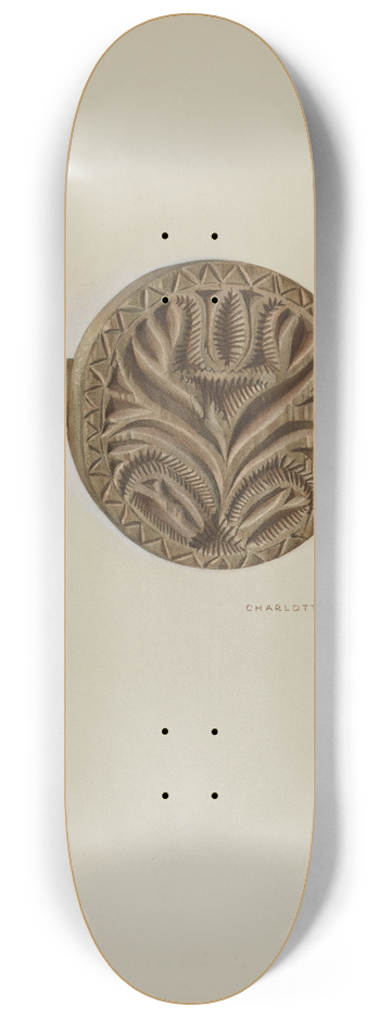 Charlotte Angus - Pa. German Butter Mold 8.25 inch art skate deck