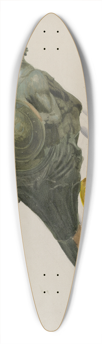 John W. Kelleher - Figurehead 39.3 inch art pintail longboard deck