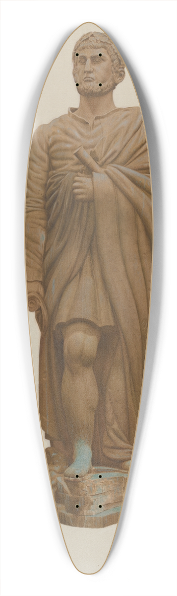 John W. Kelleher - Figurehead  Hercules 39.3 inch art pintail longboard deck
