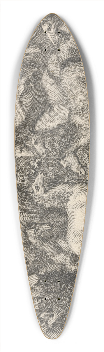 John Wootton - Fable XLIII. The Council of Horses 39.3 inch art pintail longboard deck