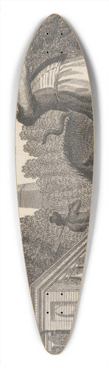 John Wootton - Fable XLVIII. The Gardener and the Hog 39.3 inch art pintail longboard deck