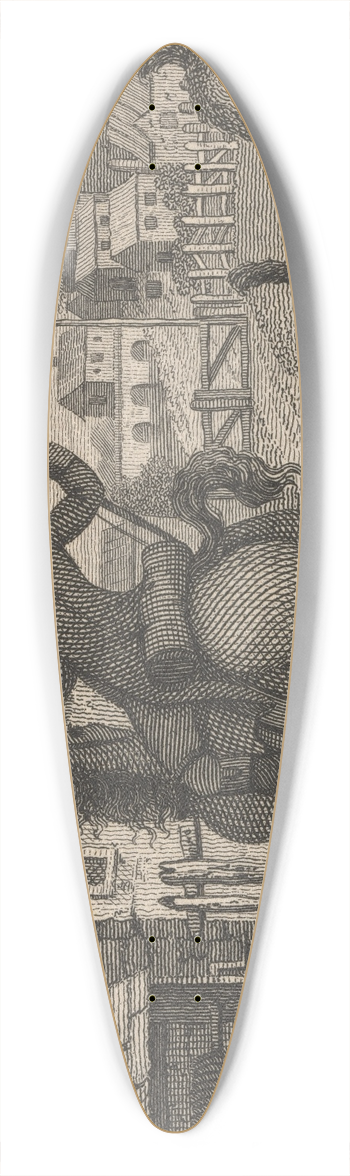 John Wootton - Fable XLVI. The Cur, the Horse, and the Shepherds Dog 39.3 inch art pintail longboard deck