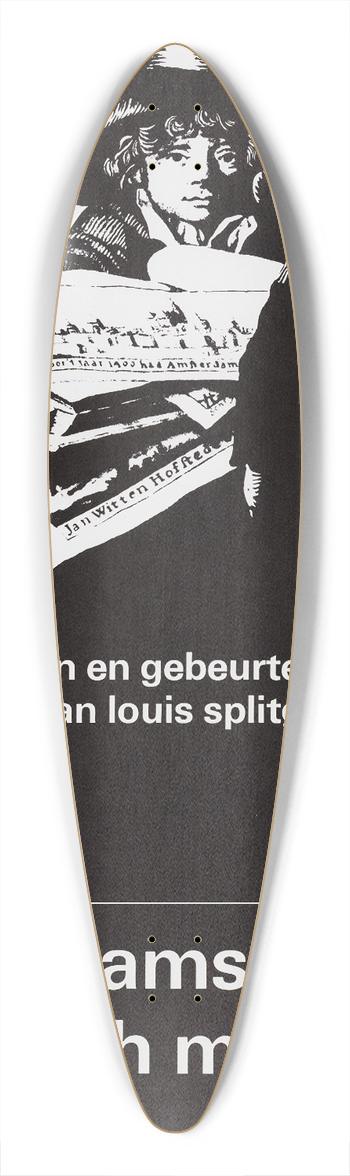 Jolijn van de Wouw - Amsterdam getekend 39.3 inch art pintail longboard deck