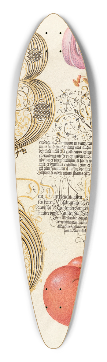 Joris Hoefnagel - Martagon Lily and Tomato 39.3 inch art pintail longboard deck