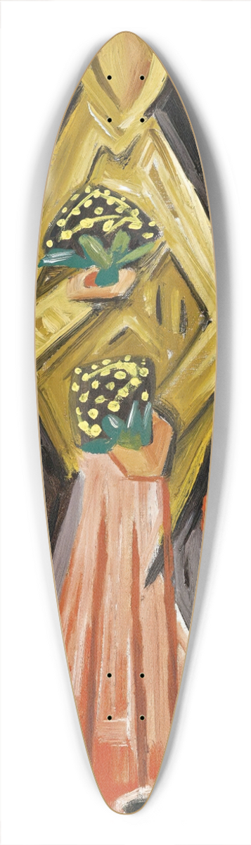Josef apek - Women With Flowers 39.3 inch art pintail longboard deck