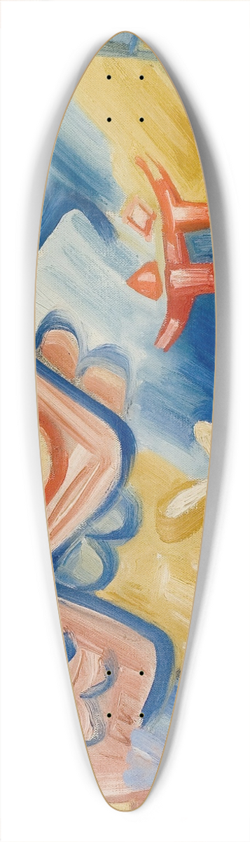 Josef apek - Zpvajc dvata 39.3 inch art pintail longboard deck
