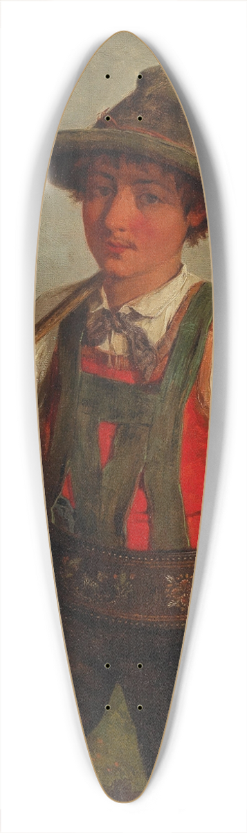 Josef Bche - A Peasant On The Way To The Field 39.3 inch art pintail longboard deck