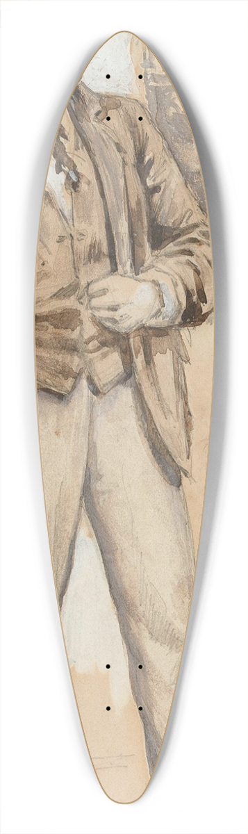 Josef Engelhart - A man from Erdberg with hammer and pincers 39.3 inch art pintail longboard deck