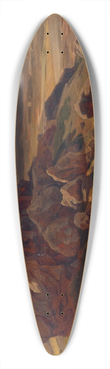 Josef Hoffmann - Gebirgslandschaft bei Athen (Der Areopag) 39.3 inch art pintail longboard deck