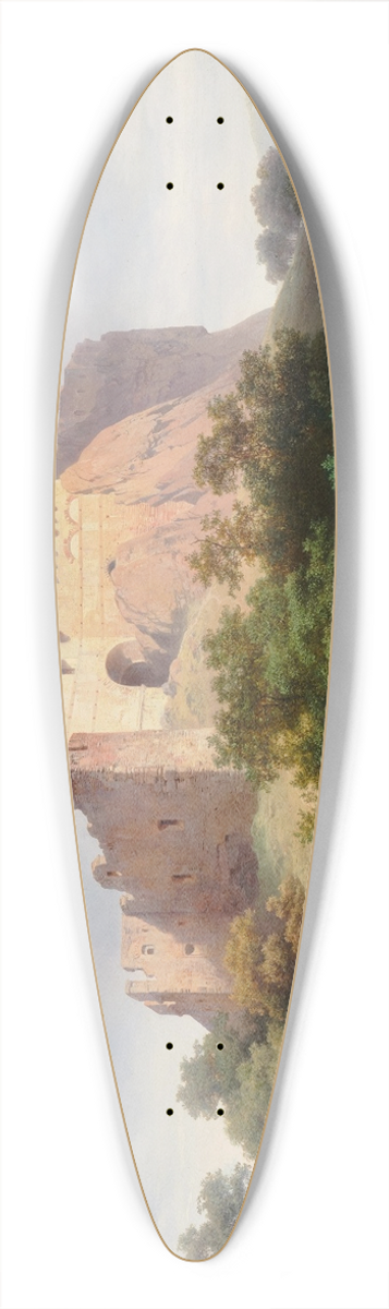 Josef Holzer - Ruine Paulenstein bei Stampfen in Ungarn 39.3 inch art pintail longboard deck