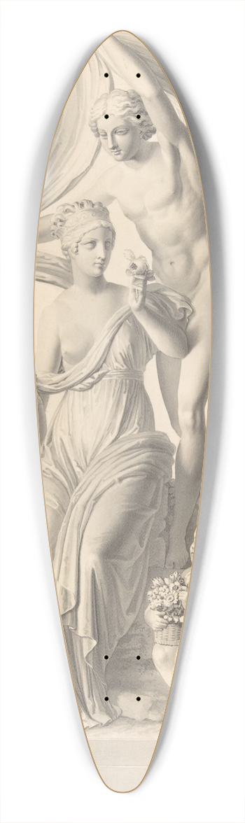 Josef Klieber - Flora and Zephyr 39.3 inch art pintail longboard deck