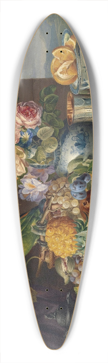 Josef Schuster - Stillleben Mit Frchten Blumen Und Papagei 39.3 inch art pintail longboard deck