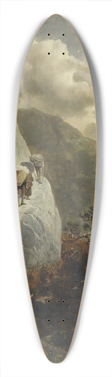 Josef Thoma - Anstieg in einer Mondnacht 39.3 inch art pintail longboard deck