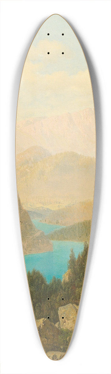 Josef von Schlgl - View of the Knigssee and the Untersberg 39.3 inch art pintail longboard deck