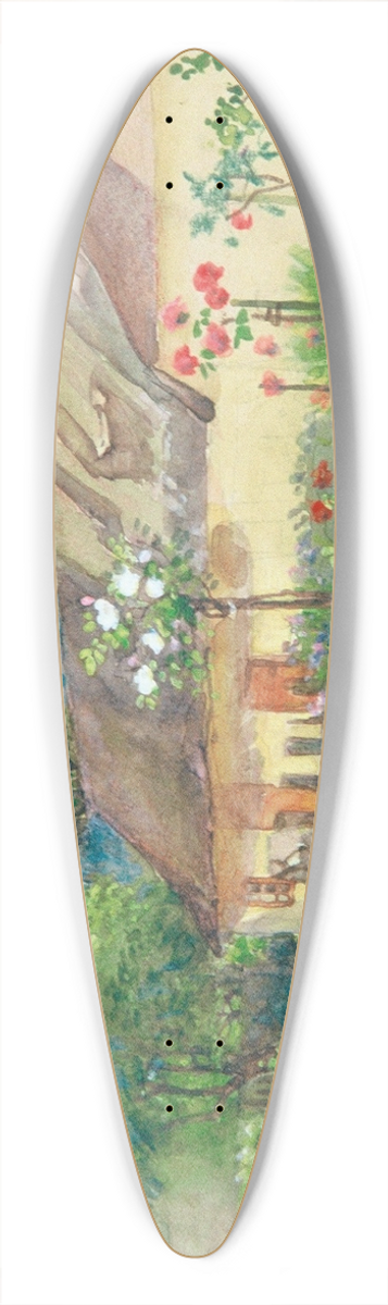 Josef Wawra - Gartenansicht 39.3 inch art pintail longboard deck
