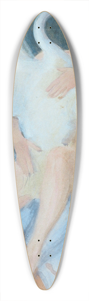 Josef Wawra - Leda mit dem Schwan 39.3 inch art pintail longboard deck