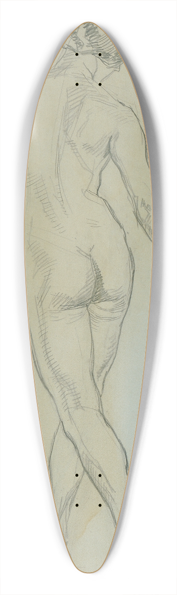 Josef Wawra - Rckenakt 39.3 inch art pintail longboard deck
