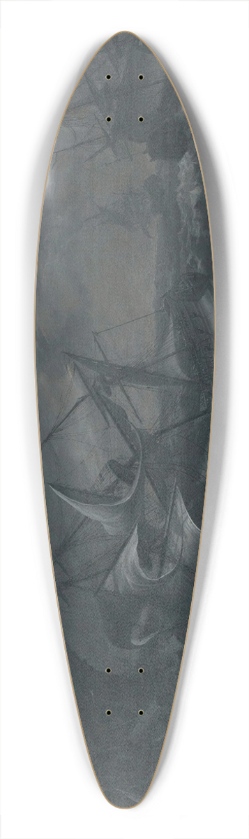 Joseph Abeille - The Tempest 39.3 inch art pintail longboard deck