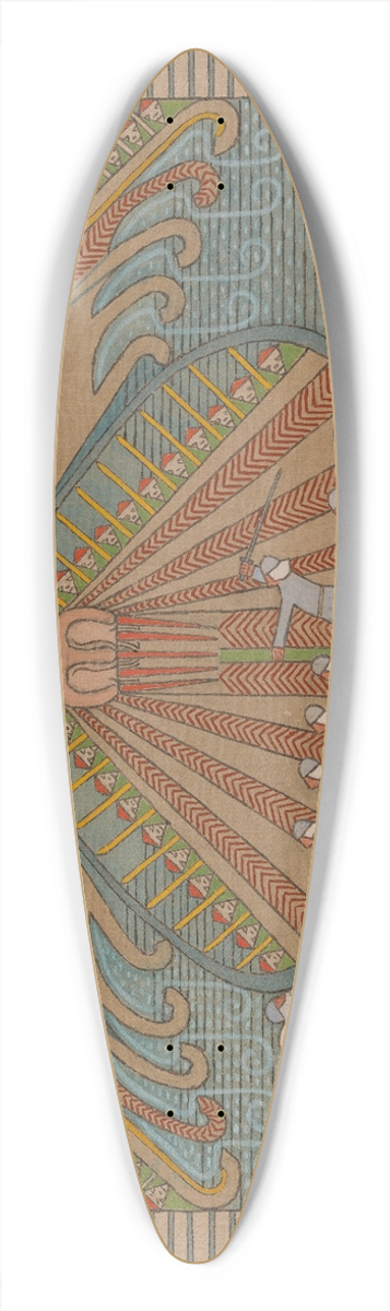 Joseph Alanen - The Defence of the Sampo 39.3 inch art pintail longboard deck