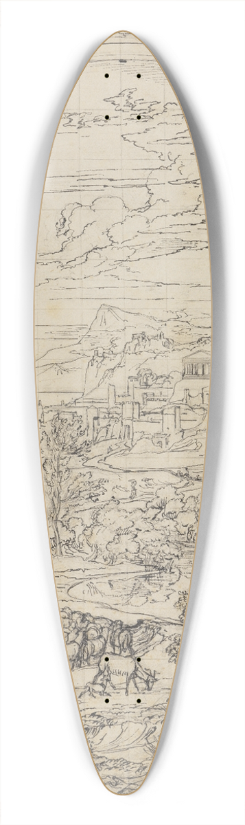 Joseph Anton Koch - Heroische Landschaft mit Regenbogen 39.3 inch art pintail longboard deck