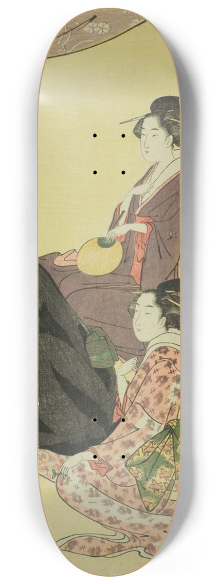 Chbunsai Eishi - A Banquet Scene 8.25 inch art skate deck