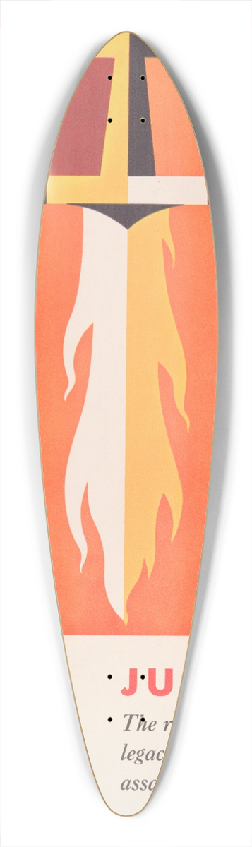 Joseph Binder - Justice 39.3 inch art pintail longboard deck