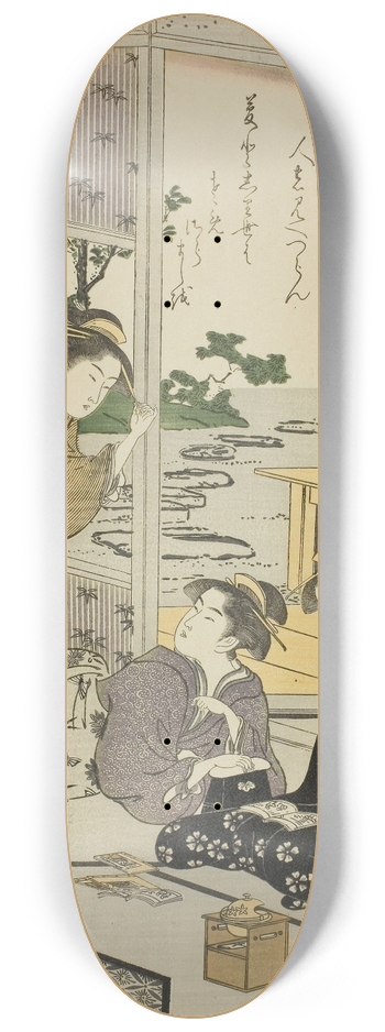 Chbunsai Eishi - Henjo, from the series Six Immortal Poets (Rokkasen) 8.25 inch art skate deck