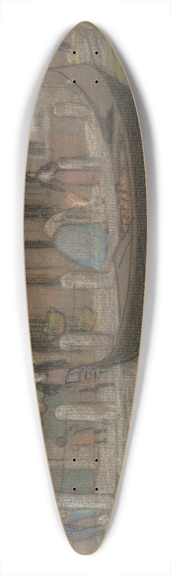 Joseph Edward Southall - A canal in Venice 39.3 inch art pintail longboard deck