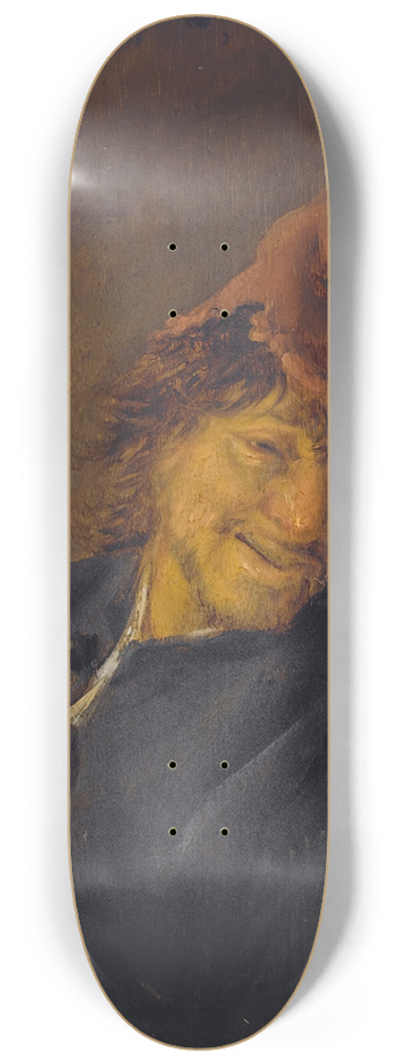 Adriaen van Ostade - Peasant with a red cap holding a jug 8.25 inch art skate deck