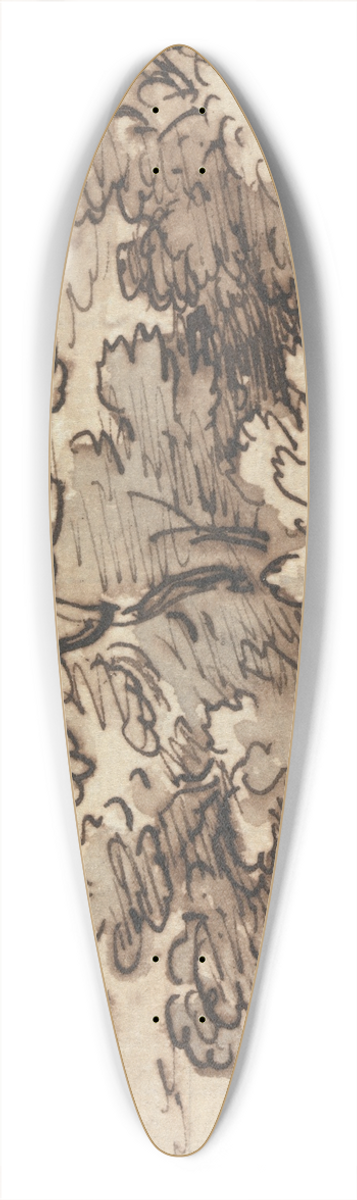 Joseph Farington - A Group of Trees 39.3 inch art pintail longboard deck
