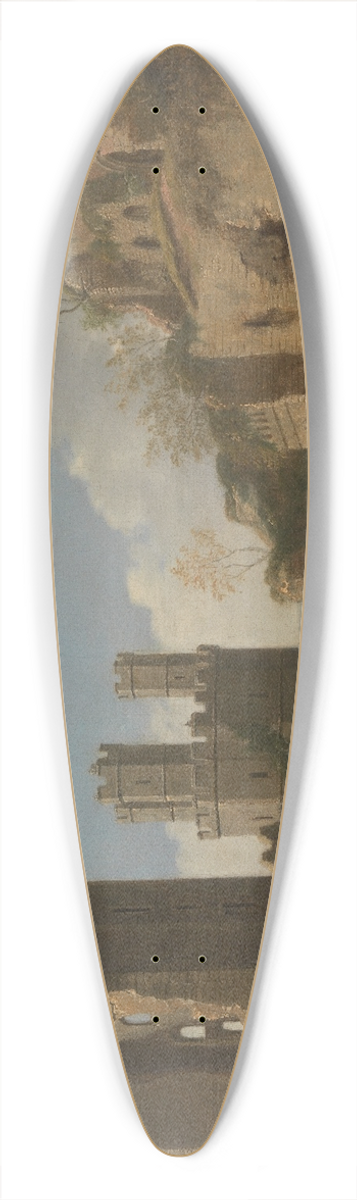 Joseph Farington - Caernarvon Castle 39.3 inch art pintail longboard deck