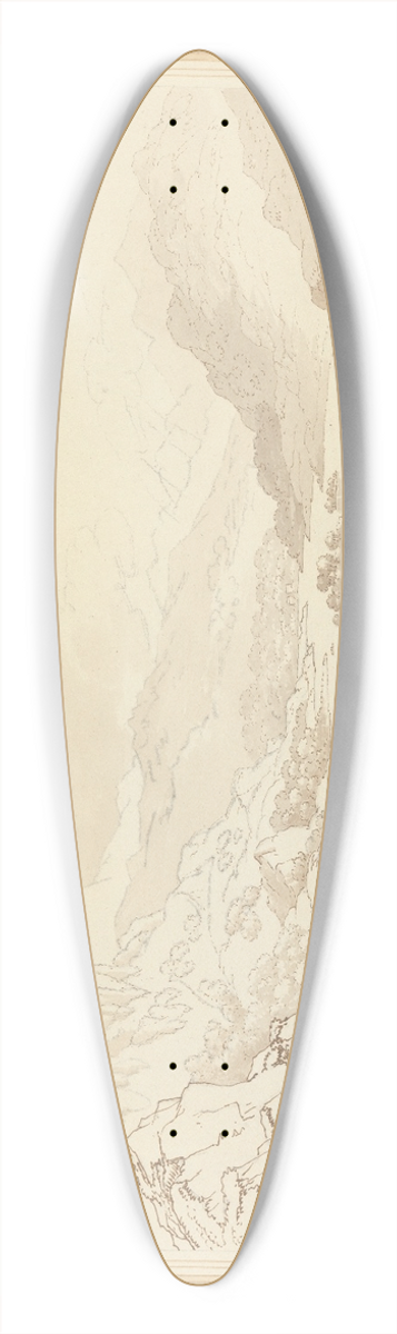 Joseph Farington - Rydalmere. 39.3 inch art pintail longboard deck