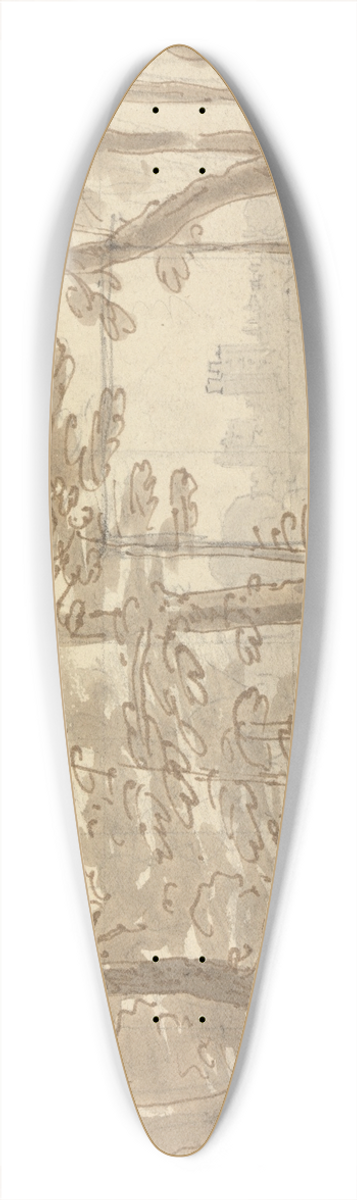 Joseph Farington - Windsor Castle 39.3 inch art pintail longboard deck