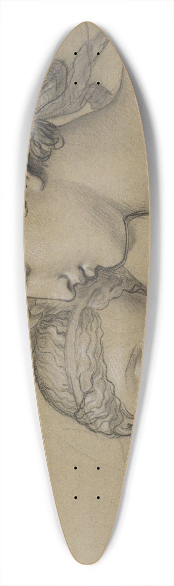 Joseph-Ferdinand Lancrenon - Study of Heads for Study for Castor and Pollux Freeing Helen 39.3 inch art pintail longboard deck