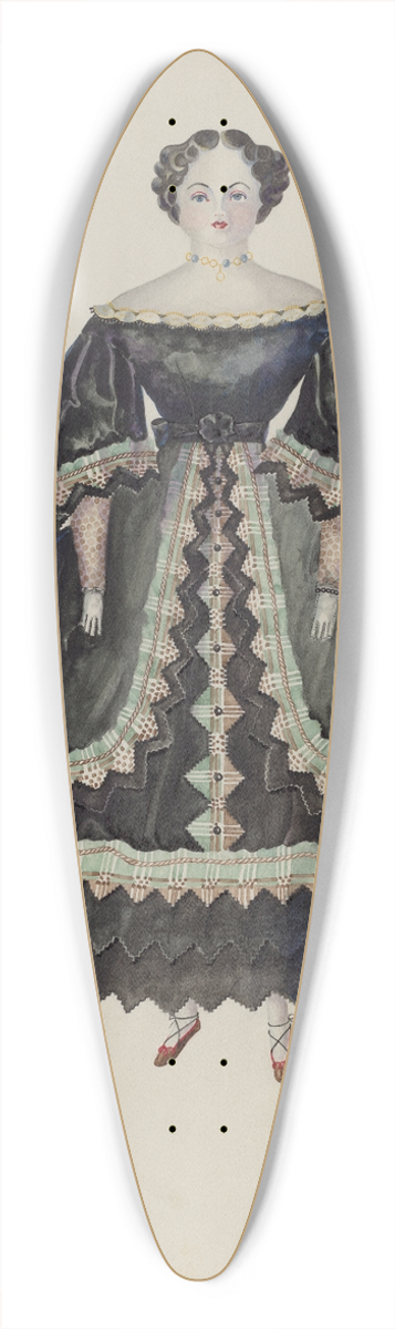 Josephine C. Romano - Doll  Minerva Pratt 39.3 inch art pintail longboard deck
