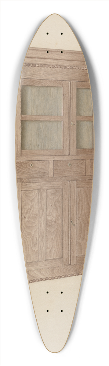 Josephine Prado - China Closet 39.3 inch art pintail longboard deck