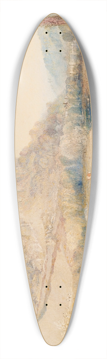 Joseph Mallord William Turner - Ludlow Castle, Shropshire 39.3 inch art pintail longboard deck