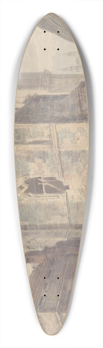 Joseph Mallord William Turner - St. Augustines Gate, Canterbury 39.3 inch art pintail longboard deck