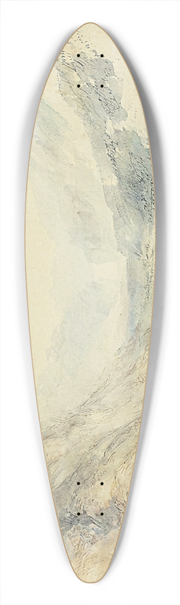 Joseph Mallord William Turner - View in the St. Gotthard Pass, Switzerland 39.3 inch art pintail longboard deck